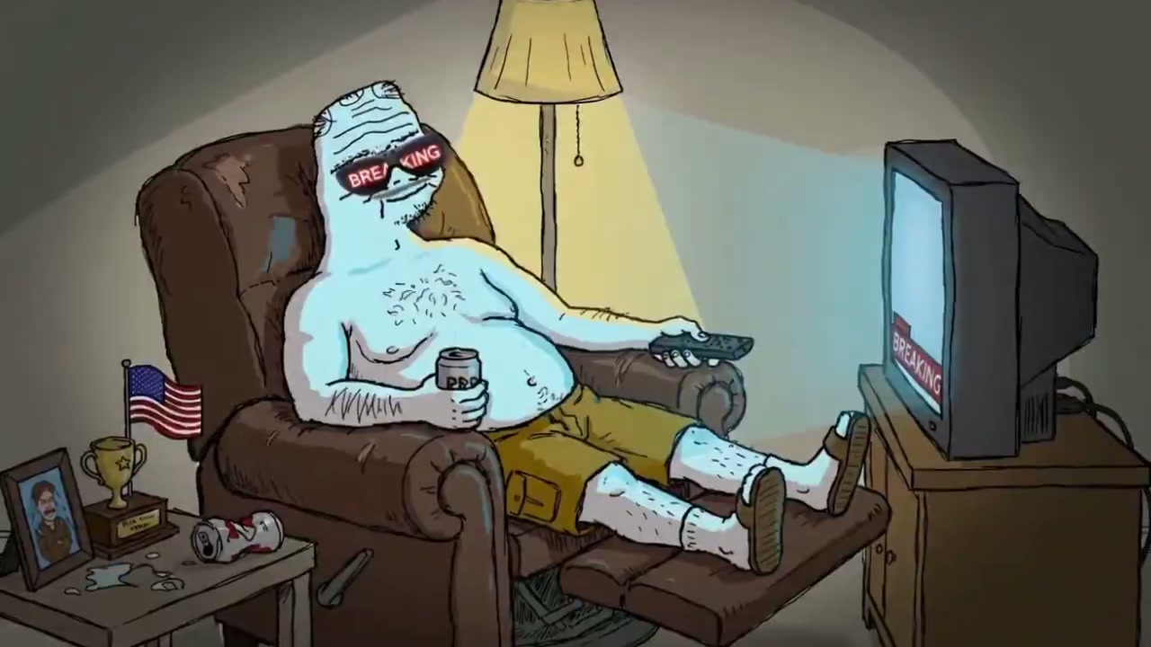 UNC relaxing in his favorite recliner
